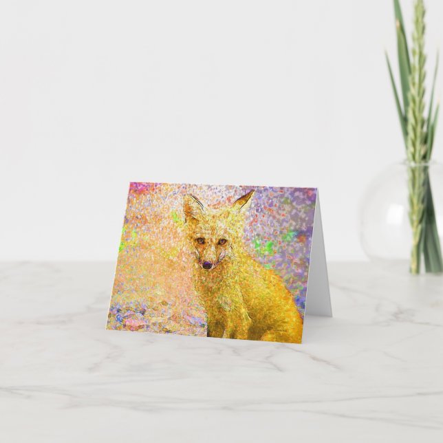 Pequeña tarjeta de arte Red Fox (Anverso)