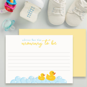 Pequeña Tarjeta de asesoramiento de Baby Shower sobre el p