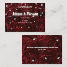 Tarjeta de aviso de fecha de bodas con estrellas r
