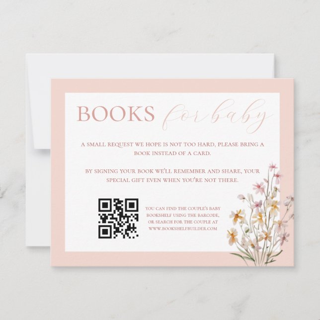 Pequeña Tarjeta de Baby Shower Baby in Bloom (Anverso)