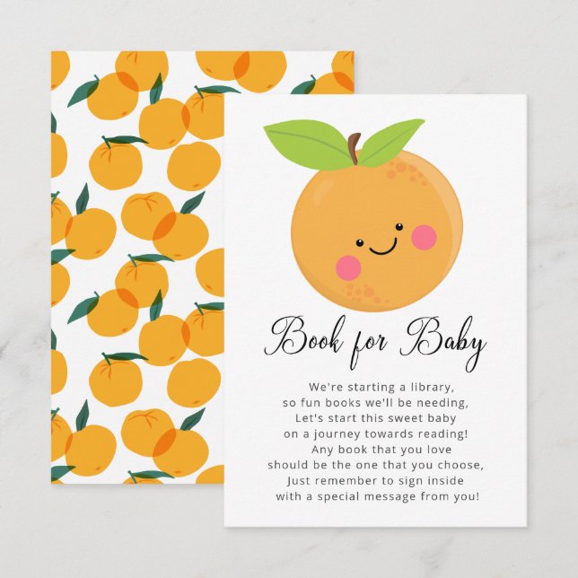 Pequeña tarjeta de Baby Shower cutie para bebé (Anverso / Reverso)