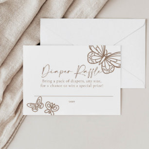 Pequeña Tarjeta de Baby Shower Diaper Raffle