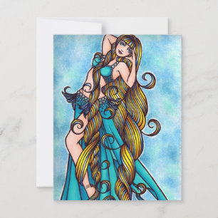 Pequeña Tarjeta de baile Belly Aquarius Zodiac
