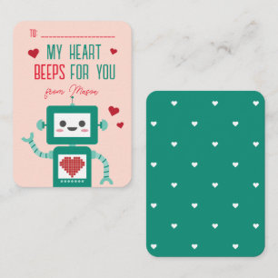 Pequeña Tarjeta de Beeps Robot, El día de San Valentín de 