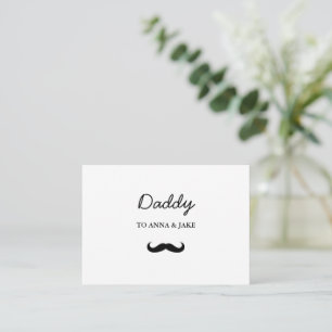 Pequeña Tarjeta de bigote plano para papá   Regalo del día