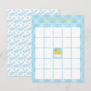 Pequeña Tarjeta de bingo Baby Shower del pato de goma   Be