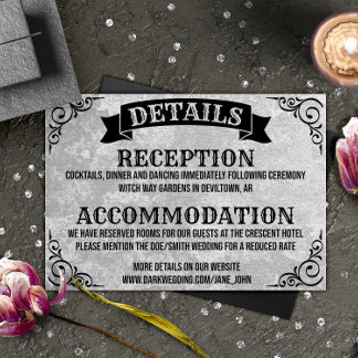 Pequeña Tarjeta de Boda de gabinete para detalles de cosec