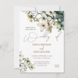 Pequeña Tarjeta de boda floral de flores silvestres lindas
