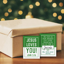 Pequeña Tarjeta de caja de zapatos 'Hecha para ti' - Verde