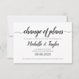 Pequeña Tarjeta de cambio Minimalista simple y elegante