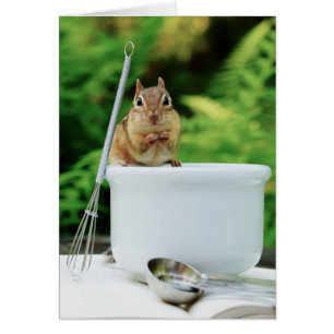 Pequeña tarjeta de chef Chipmunk