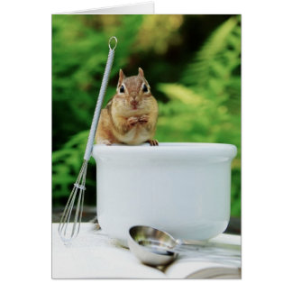 Pequeña tarjeta de chef Chipmunk