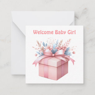 Pequeña Tarjeta de Chica de Recién nacido de bienvenida