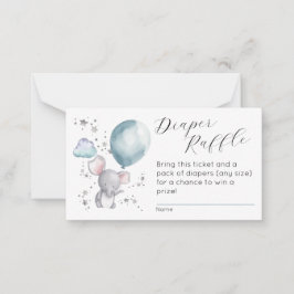 Pequeña Tarjeta de cierre de pañales planos Raffle
