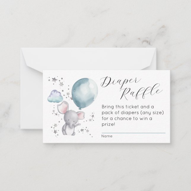 Pequeña Tarjeta de cierre de pañales planos Raffle (Anverso)
