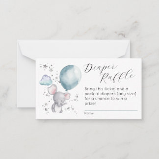 Pequeña Tarjeta de cierre de pañales planos Raffle