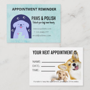 Pequeña Tarjeta de cita para Personalizado de negocios Dog