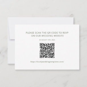 Pequeña Tarjeta de código QR de la boda verde de sabios mi