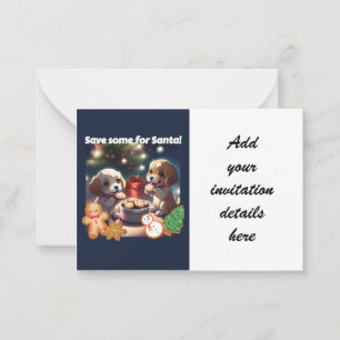 Pequeña Tarjeta de colección Cachorros y Galletas