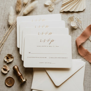 Pequeña Tarjeta de confirmación de asistencia de boda mini