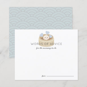 Pequeña tarjeta de consejo azul Baby Shower Dumpli