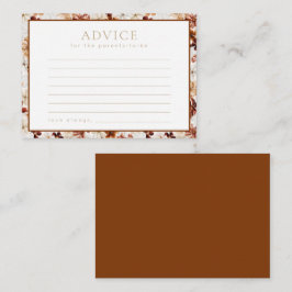 Pequeña Tarjeta de consejo de Baby Shower de floral rústic