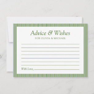 Pequeña Tarjeta de consejos y deseos para Bodas simples y 