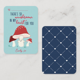 Pequeña Tarjeta de corazón de hongo So El día de San Valen