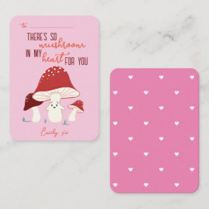 Pequeña Tarjeta de corazón de hongo So El día de San Valen
