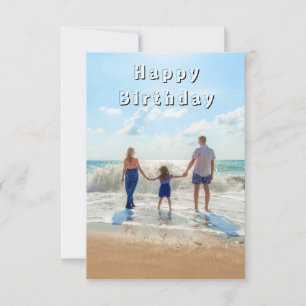 Pequeña Tarjeta de cumpleaños con foto familiar personaliz