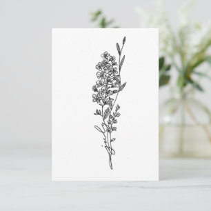Pequeña Tarjeta de cumpleaños de flor de nacimiento de jul