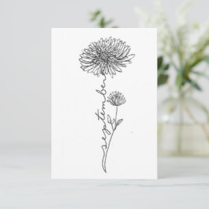 Pequeña Tarjeta de cumpleaños de flores de nacimiento de s