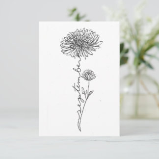 Pequeña Tarjeta de cumpleaños de flores de nacimiento de s