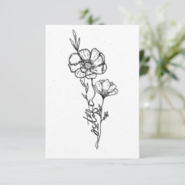 Pequeña Tarjeta de cumpleaños de la flor de nacimiento de 