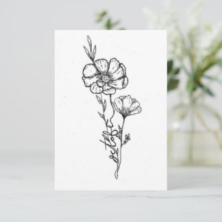 Pequeña Tarjeta de cumpleaños de la flor de nacimiento de