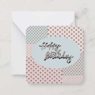 Pequeña Tarjeta de cumpleaños de lunares