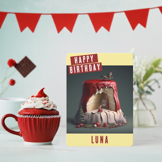 Pequeña tarjeta de cumpleaños de Red Riding Hood (Subido por el creador)