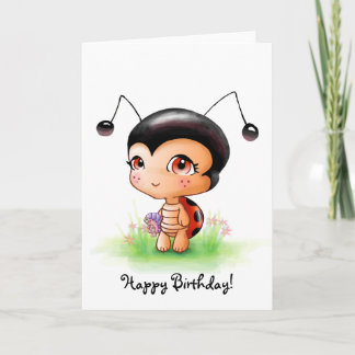 Pequeña tarjeta de cumpleaños del Chica Ladybug