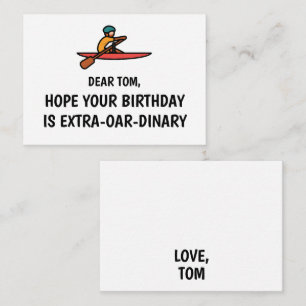 Pequeña Tarjeta de cumpleaños feliz de Rowing Funny Rowing
