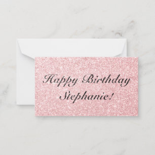 Pequeña Tarjeta de cumpleaños personalizada para niñas con