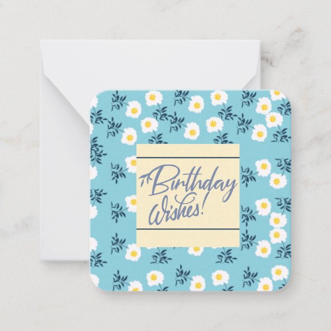Pequeña Tarjeta de deseos de cumpleaños solo para ti (Anverso)