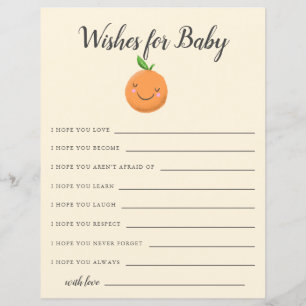 Pequeña tarjeta de deseos para bebé de Baby Shower