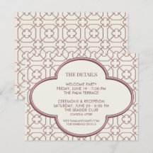 Tarjeta de Detalle de Boda de Rosa Polvorienta Bor
