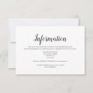 Pequeña Tarjeta de detalles de información elegante minima