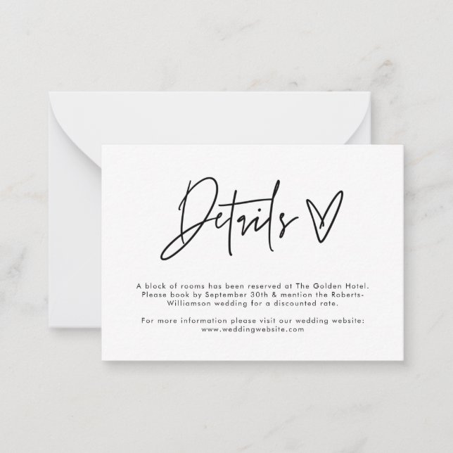 Pequeña Tarjeta de detalles de la tarjeta de gabinete míni (Anverso)