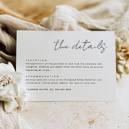 Pequeña Tarjeta de detalles Minimalistas simple