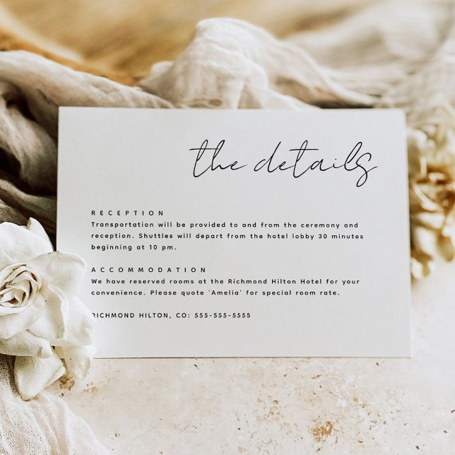 Pequeña Tarjeta de detalles Minimalistas simple (Subido por el creador)