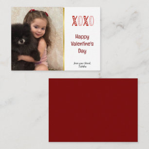 Pequeña tarjeta de día de San Valentín fotográfico, ph día