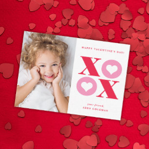 Pequeña Tarjeta de día de San Valentín para el aula con fo