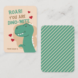 Pequeña Tarjeta de dinosaurio-El día de San Valentín de au